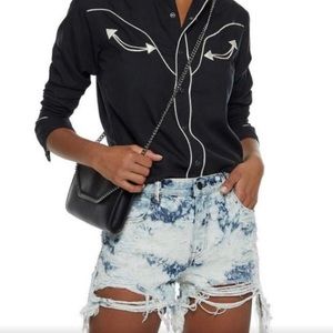 Alexander Wang Distressed Jean Shorts Size 30